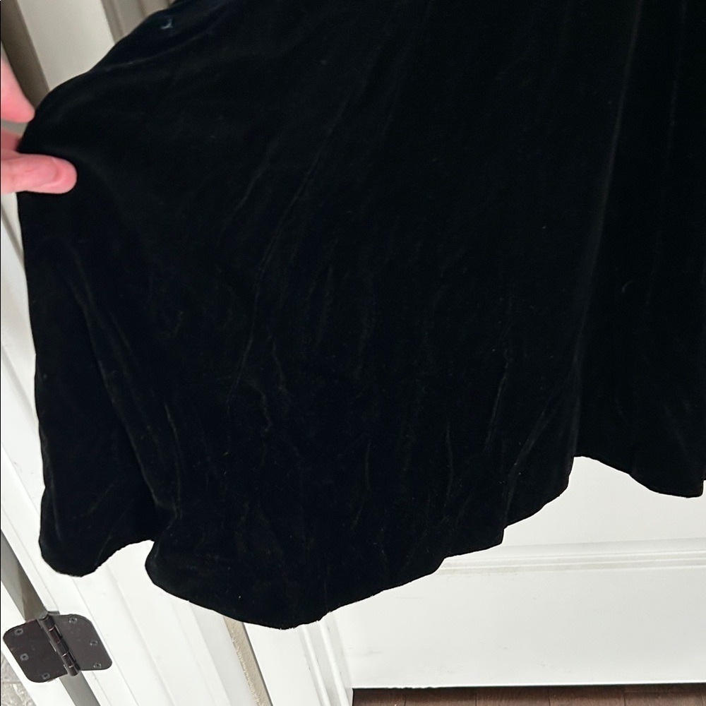 VINTAGE 1980s Victor Costa Velvet Gown | Rear Deep-v | Sequin Design - Size 8 - Picture 8 of 12